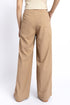 Tan Pleated Wide Leg Pants